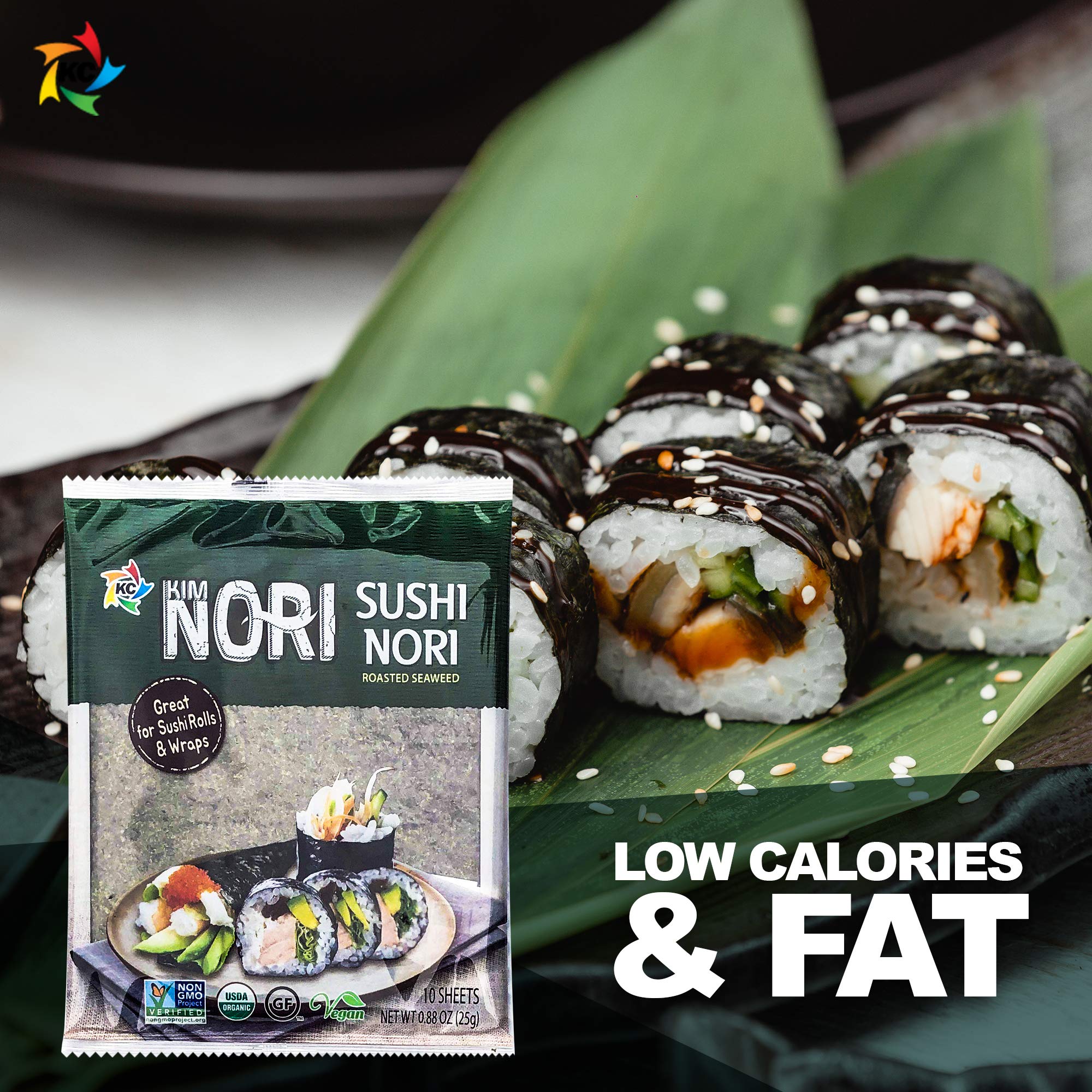 nori Amazon.com : Kimnori Organic Twice-Roasted Sushi Nori – 50 Full